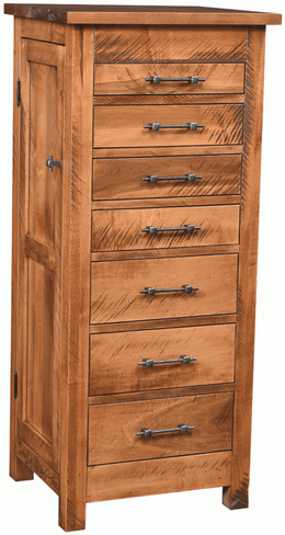 Amish Alpine Rough-Sawn Jewelry Armoire
