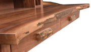 Amish Mission Roll-Top Desk with Live edge