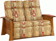 Amish Pendelton Mission Loveseat Recliner