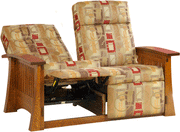 Amish Pendelton Mission Loveseat Recliner