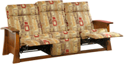 Amish Pendelton Mission Recliner Sofa
