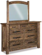 American-Made Vogen 9 Drawer Dresser with Mirror