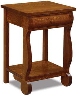 Amish Old Classic Sleigh Open Nightstand