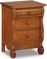 Amish Old Classic Sleigh 3 Drawer Nightstand
