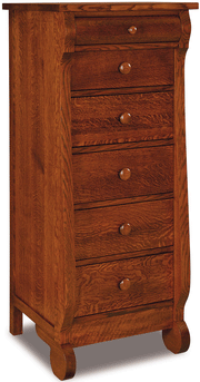 Amish Old Classic Sleigh 6 Drawer Lingerie Chest