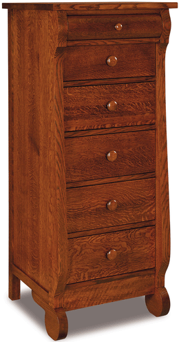 Amish Old Classic Sleigh 6 Drawer Lingerie Chest