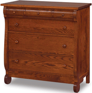 Amish Old Classic Sleigh 6 Drawer Dresser