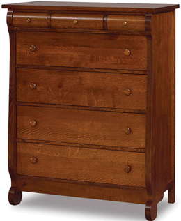 Amish Old Classic Sleigh 7 Drawer Chest