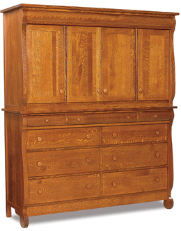 Amish Old Classic Sleigh Mule Chest