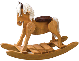 Amish Padded Seat Rocking Horse