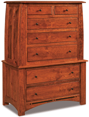 Amish Boulder Creek 7 Drawer Chest-on-Chest