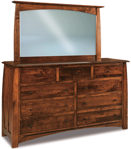 Amish Boulder Creek J&R Dresser with Mirror