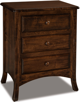 Amish Carlisle J&R 3 Drawer Nightstand
