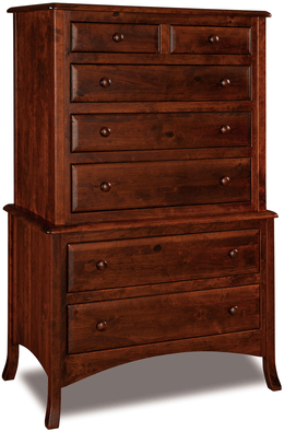 Amish Carlisle 7 Drawer Chest-on-Chest