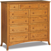 Amish Carlisle 11 Drawer Double Chest