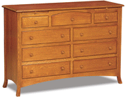 Amish Carlisle 9 Drawer Dresser