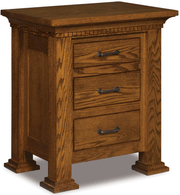Amish J&R Empire 3 Drawer Nightstand