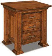 Amish J&R Empire J&R 3 Drawer Nightstand