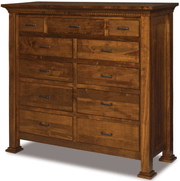 Amish J&R Empire 11 Drawer Double Chest