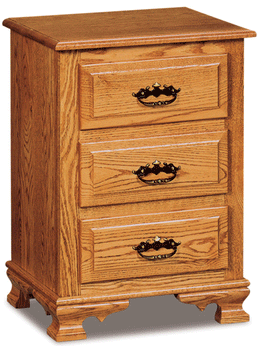 Amish Hoosier Heritage J&R 3 Drawer Nightstand