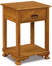 Amish Hoosier Heritage 1 Drawer Open Nightstand