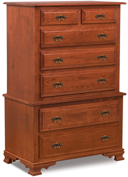 Amish Hoosier Heritage 7 Drawer Chest-on-Chest