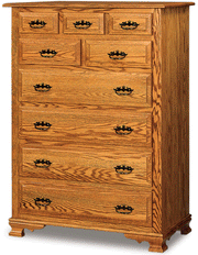 Amish Hoosier Heritage 9 Drawer Chest