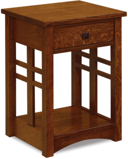 Amish Kascade 1 Drawer Open Nightstand