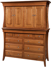 Amish Banbury Double Armoire Mule Chest