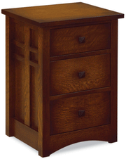 Amish Kascade 3 Drawer Nightstand