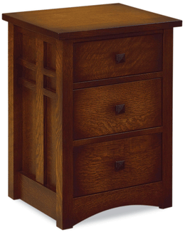 Amish Kascade 3 Drawer Nightstand