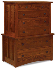 Amish Kascade 7 Drawer Chest-on-Chest