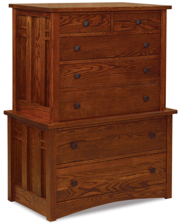 Amish Kascade 7 Drawer Chest-on-Chest
