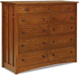 Amish Kascade 11 Drawer Double Chest