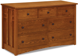 Amish Kascade 7 Drawer Dresser