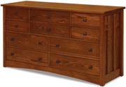Amish Kascade 10 Drawer Dresser
