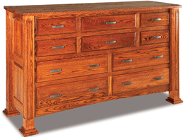 Amish Kingsbridge 10 Drawer Dresser