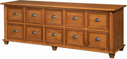Amish Belmont 10-Drawer Credenza