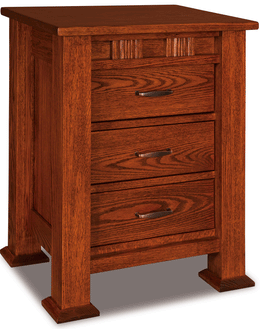Amish Sequoyah 3 Drawer Nightstand