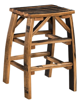 Amish Rustic Barrel Barstool