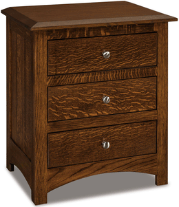 Amish Finland 3-Drawer Nightstand