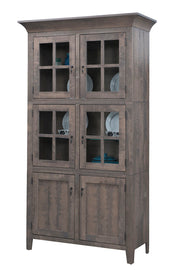 Amish Lakeside 2 Door Hutch in Rough Sawn