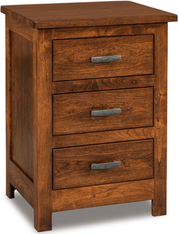 Amish Flush Mission 3 Drawer Nightstand