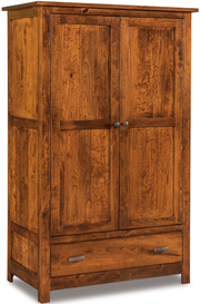 Amish Flush Mission Wardrobe Armoire