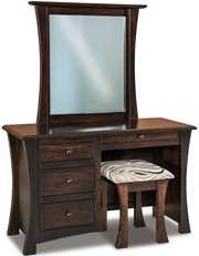 Amish Matison Vanity with Mirror & Bench