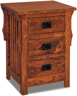 Amish Stick Mission 3 Drawer Nightstand