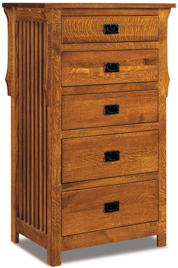 Amish Stick Mission 5 Drawer Chest