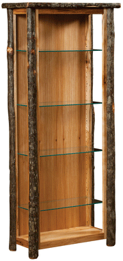 Amish Rustic Open Curio Cabinet