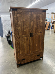 BEDROOM: Amish Ironwood Rustic Wardrobe Armoire