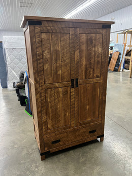 BEDROOM: Amish Ironwood Rustic Wardrobe Armoire